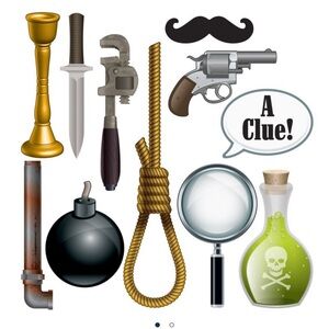 A Beistle creation- murder Mystery photo fun signs